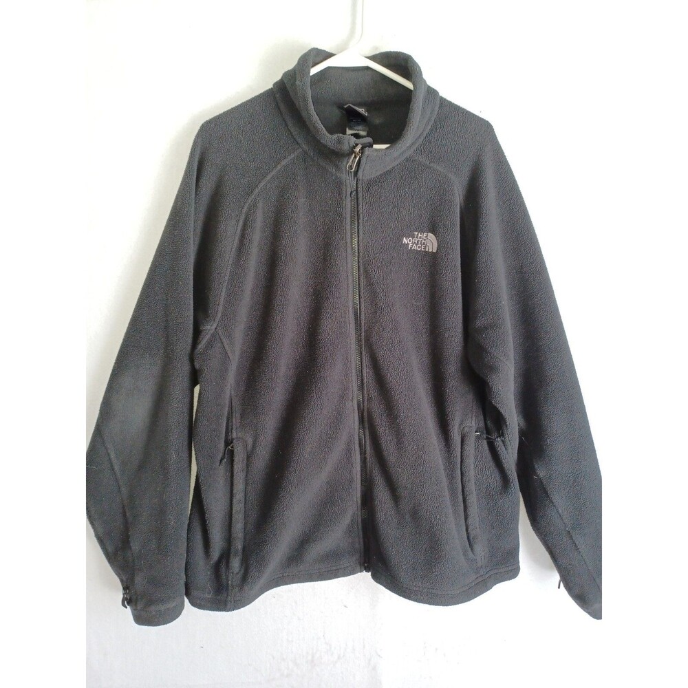 The North Face Mens Gray Fleece Zipped Pockets Full Zip Sweater Jacket XL THICK